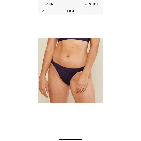 Andie Swim The Banded Cheeky Bikini Bottom Medium Black New With Tags C1 - Picture 6 of 9